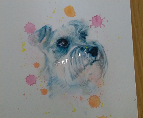 Painting of small dog